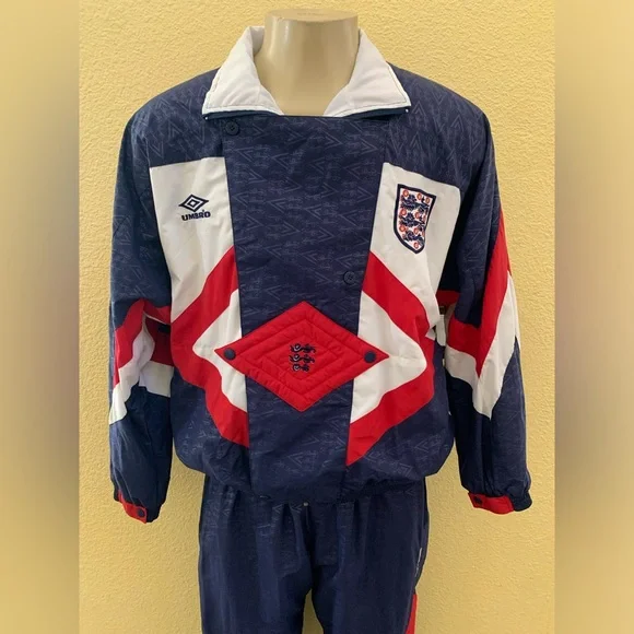 VTG UMBRO Men’s Size XL England 🏴󠁧󠁢󠁥󠁮󠁧󠁿 National Soccer Team 2pc Set